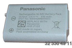  Akumulator Ni-MH
 Panasonic HHR-P103 